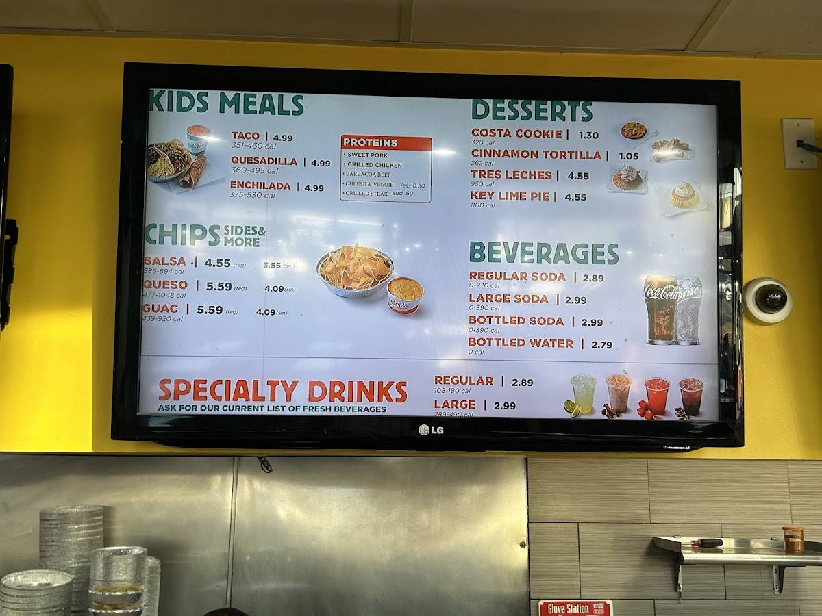 Costa Vida Fresh Mexican Grill меню