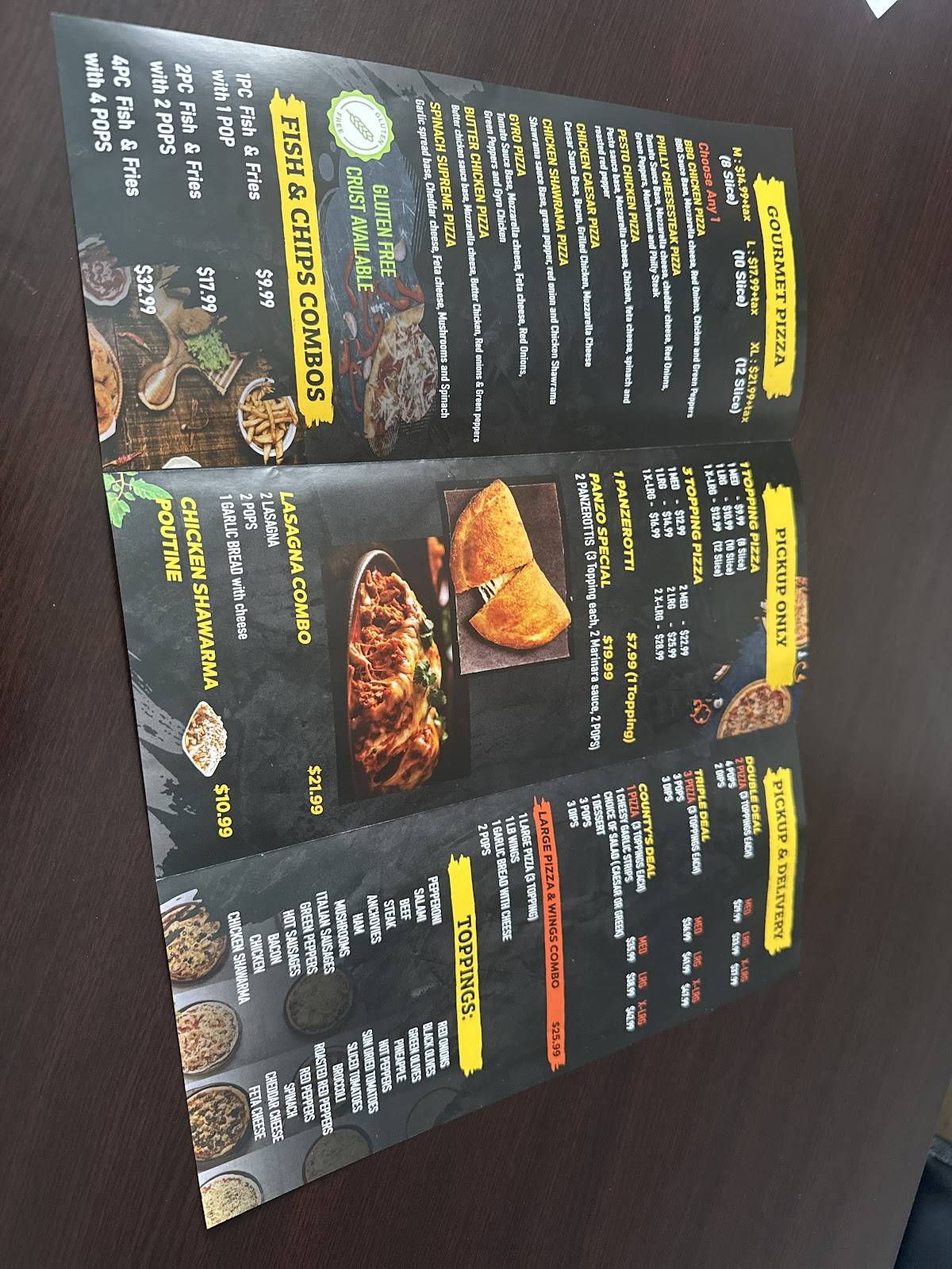 County pizza меню