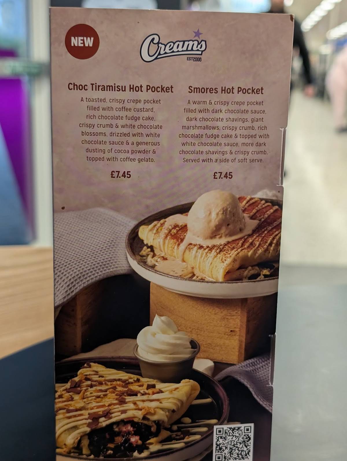 Creams Cafe меню