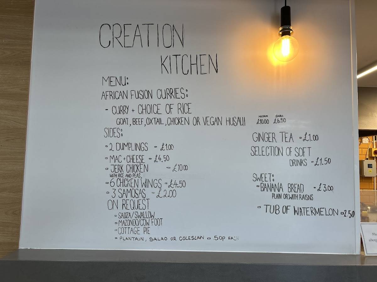 Creation Kitchen меню