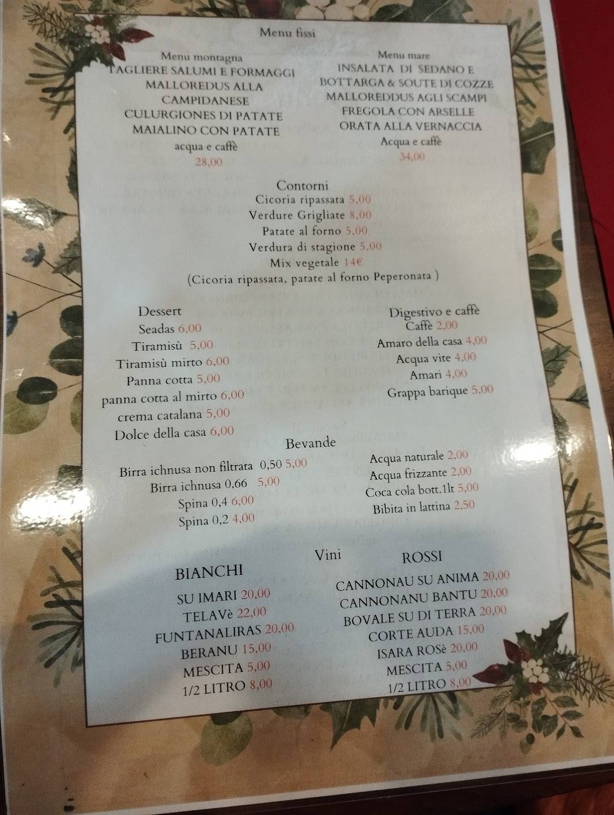 Da Luisu меню