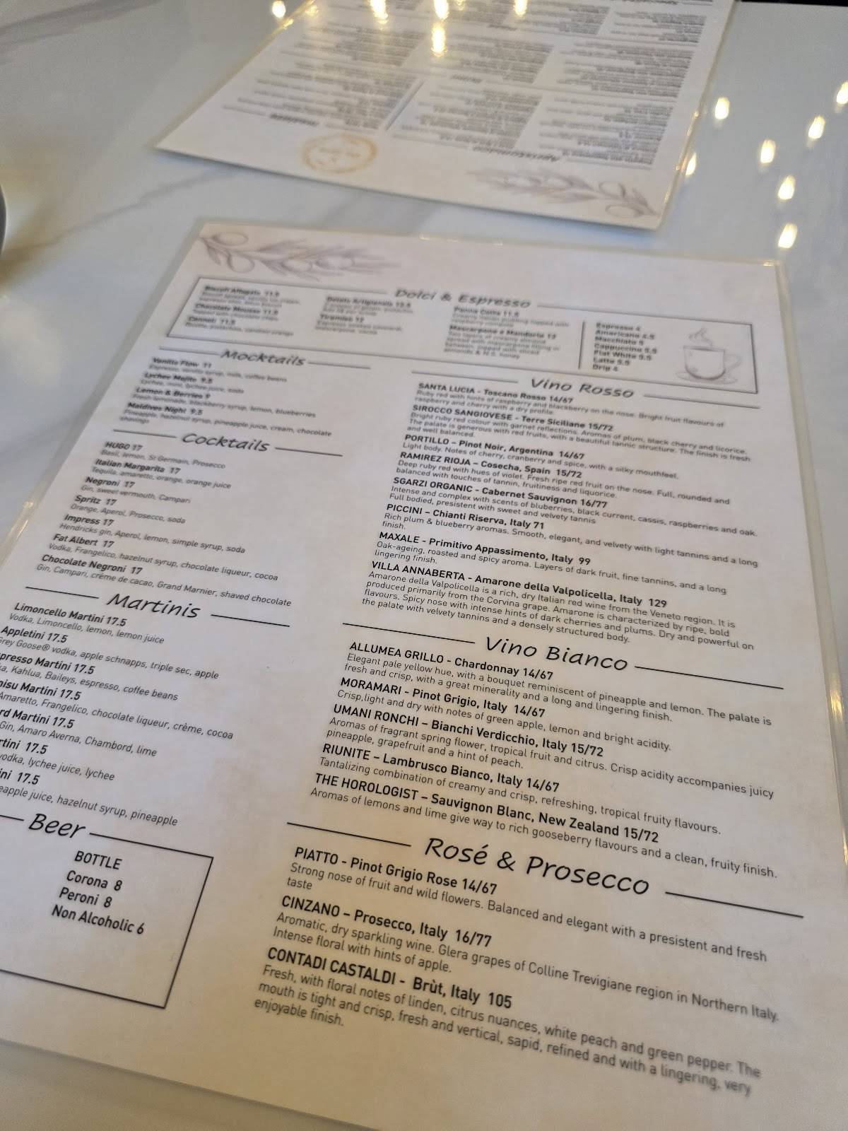 Da Zero Ristorante меню