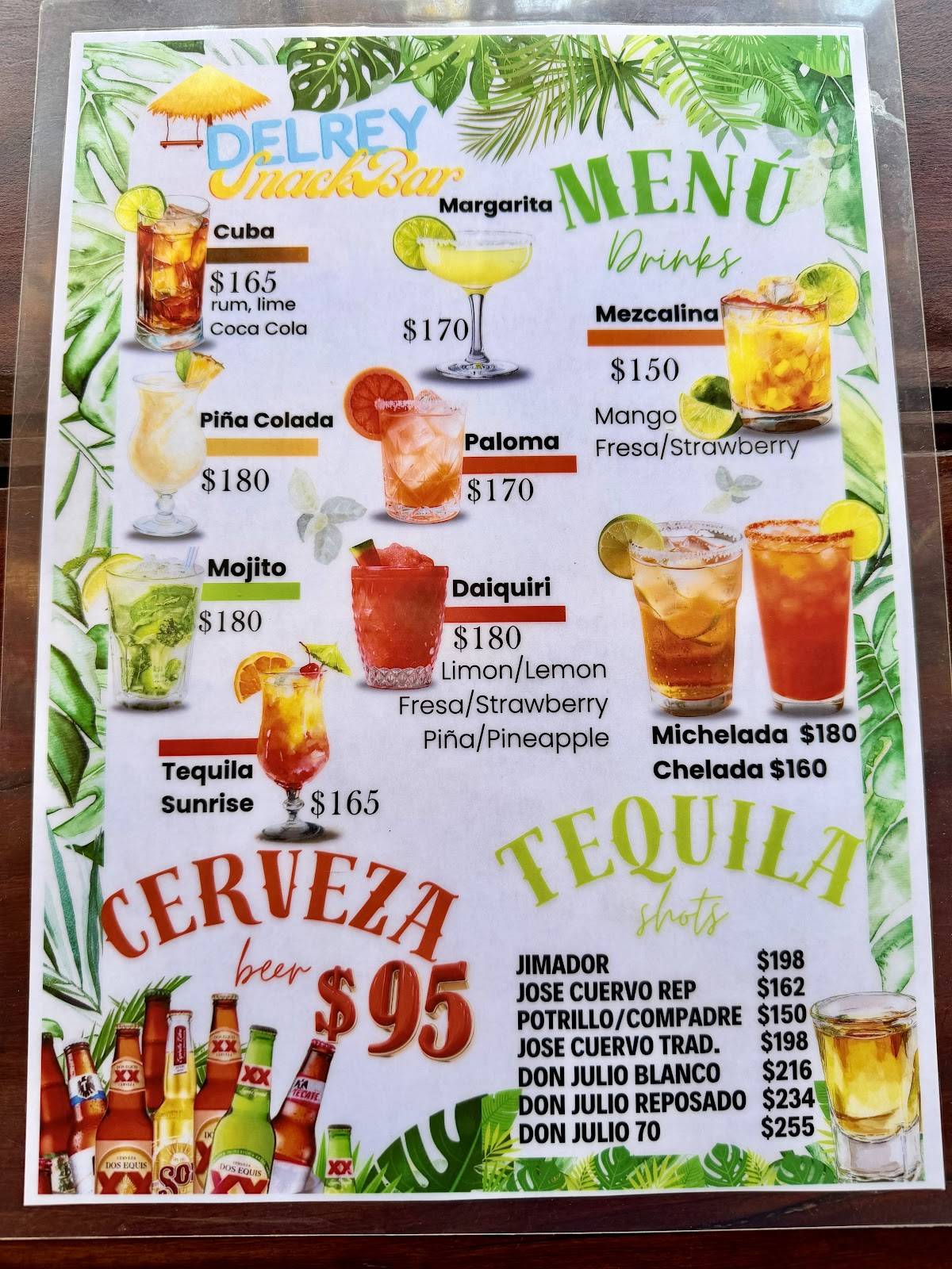 Del Rey SnackBar меню