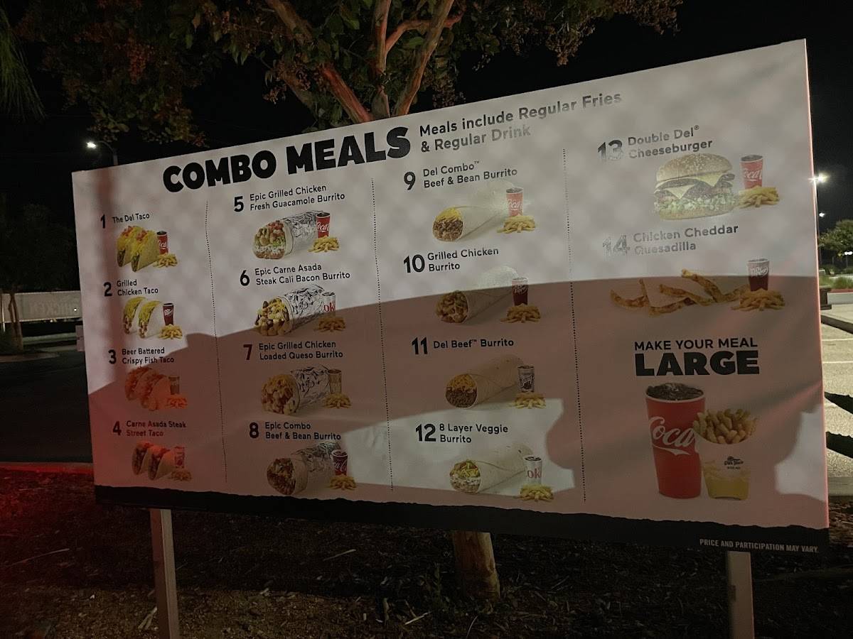 Del Taco меню