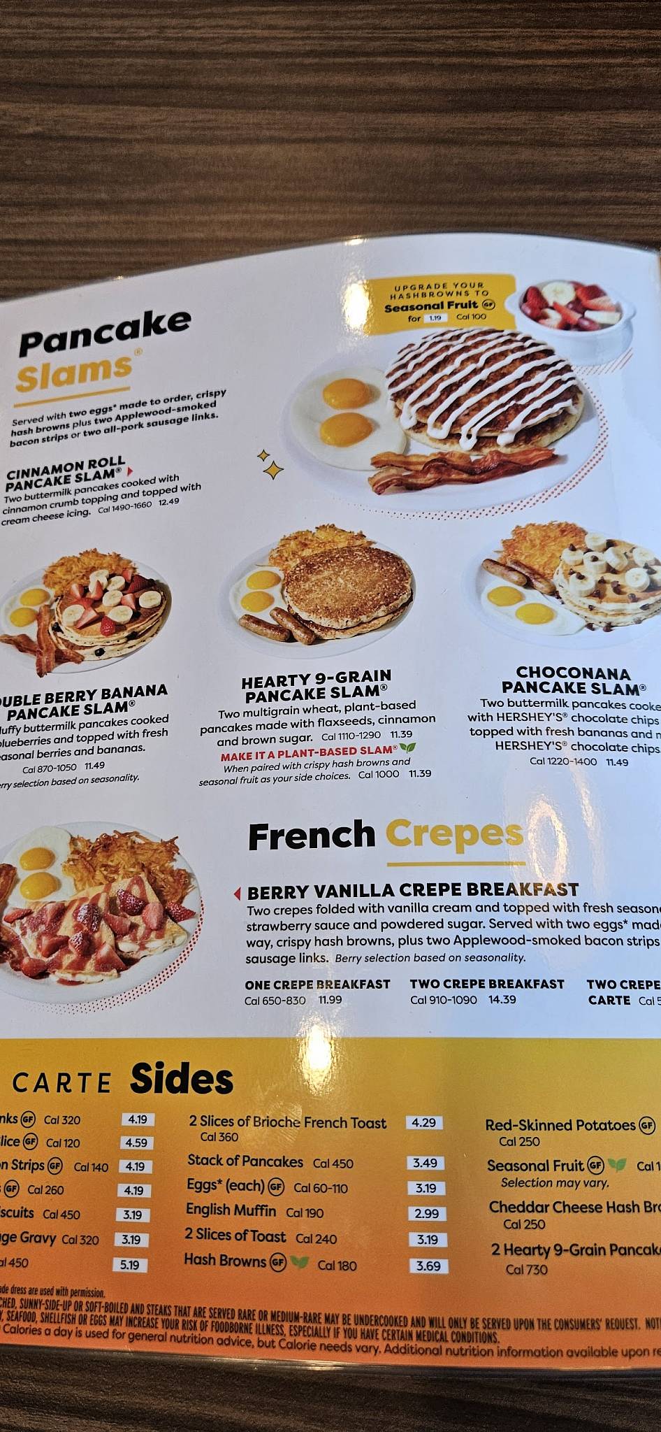 Denny's Restaurant меню