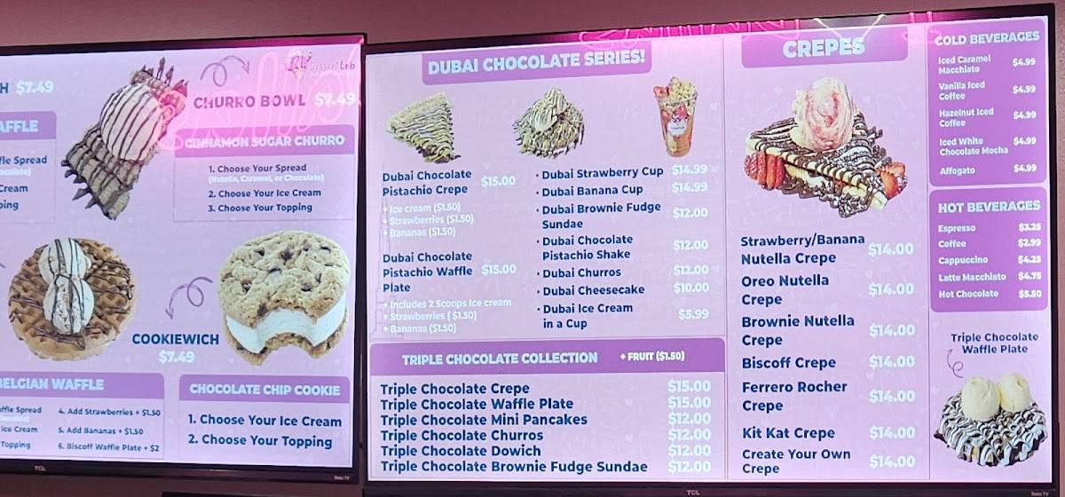 Dessert Lab меню