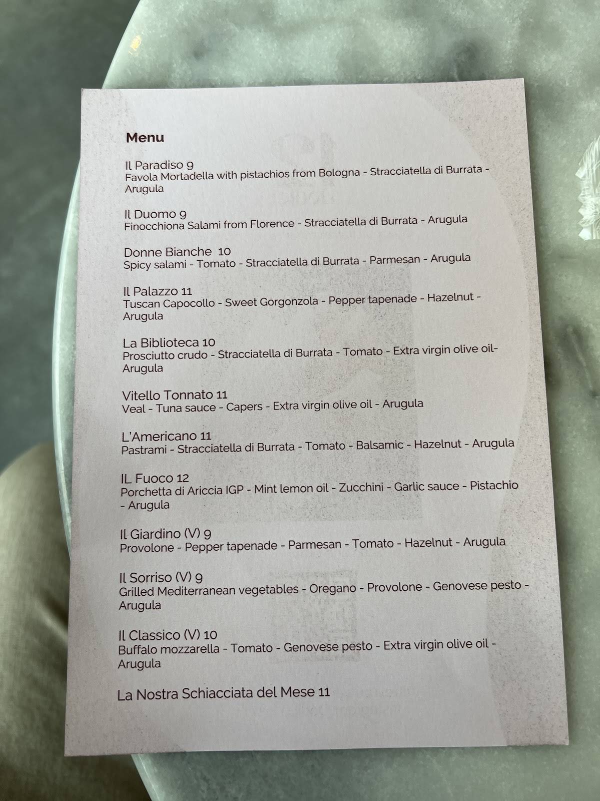 Dodici меню