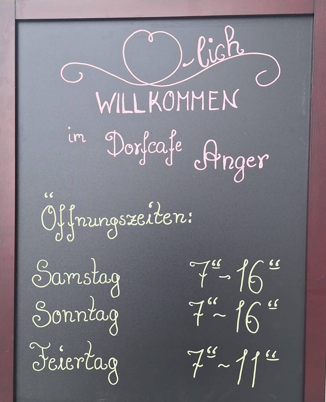 Dorfcafé Anger меню
