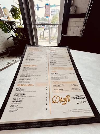 Druff's меню