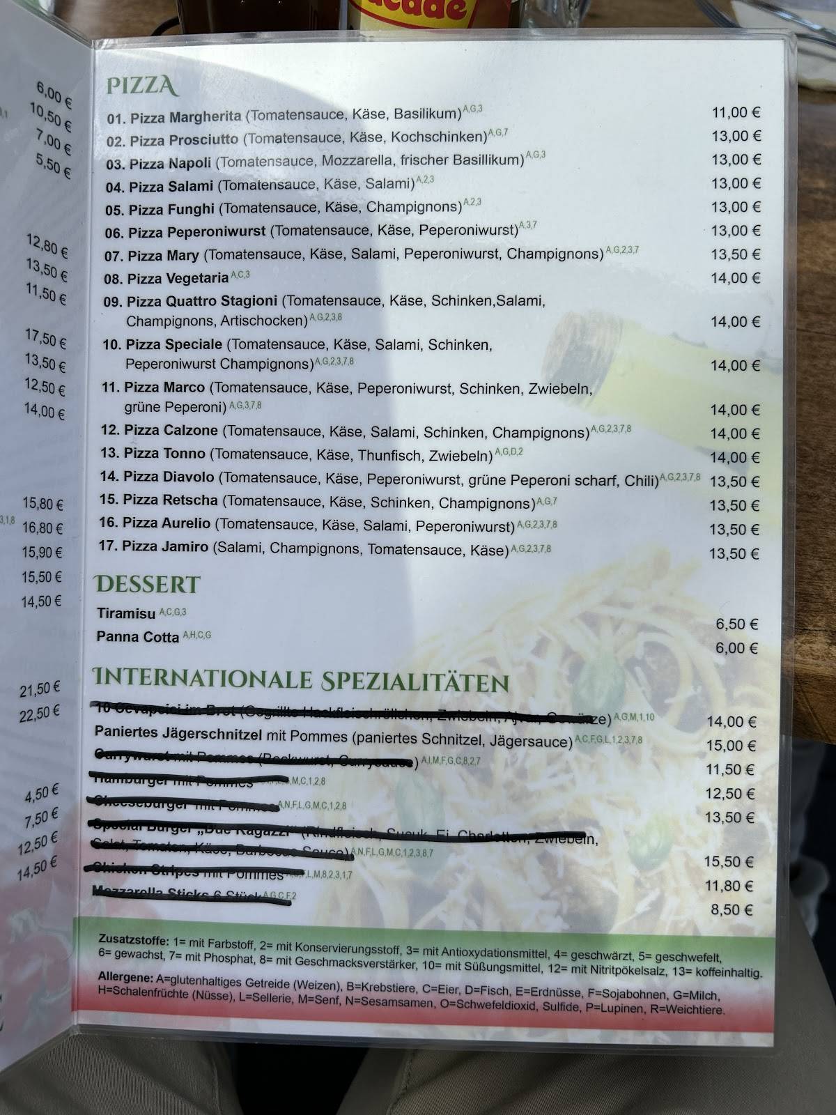 Due Ragazzi меню
