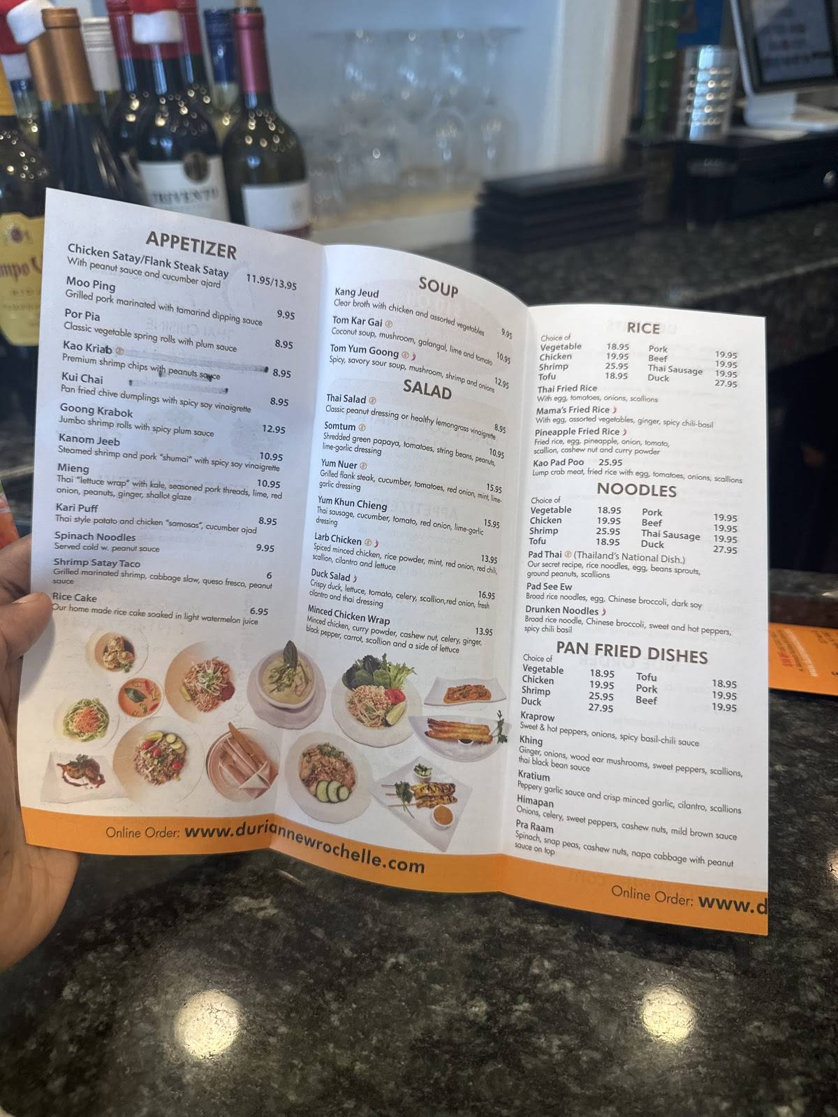 Durian Thai New Rochelle меню