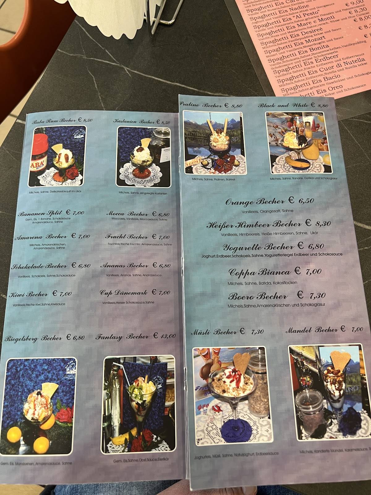 Eiscafé Merano меню