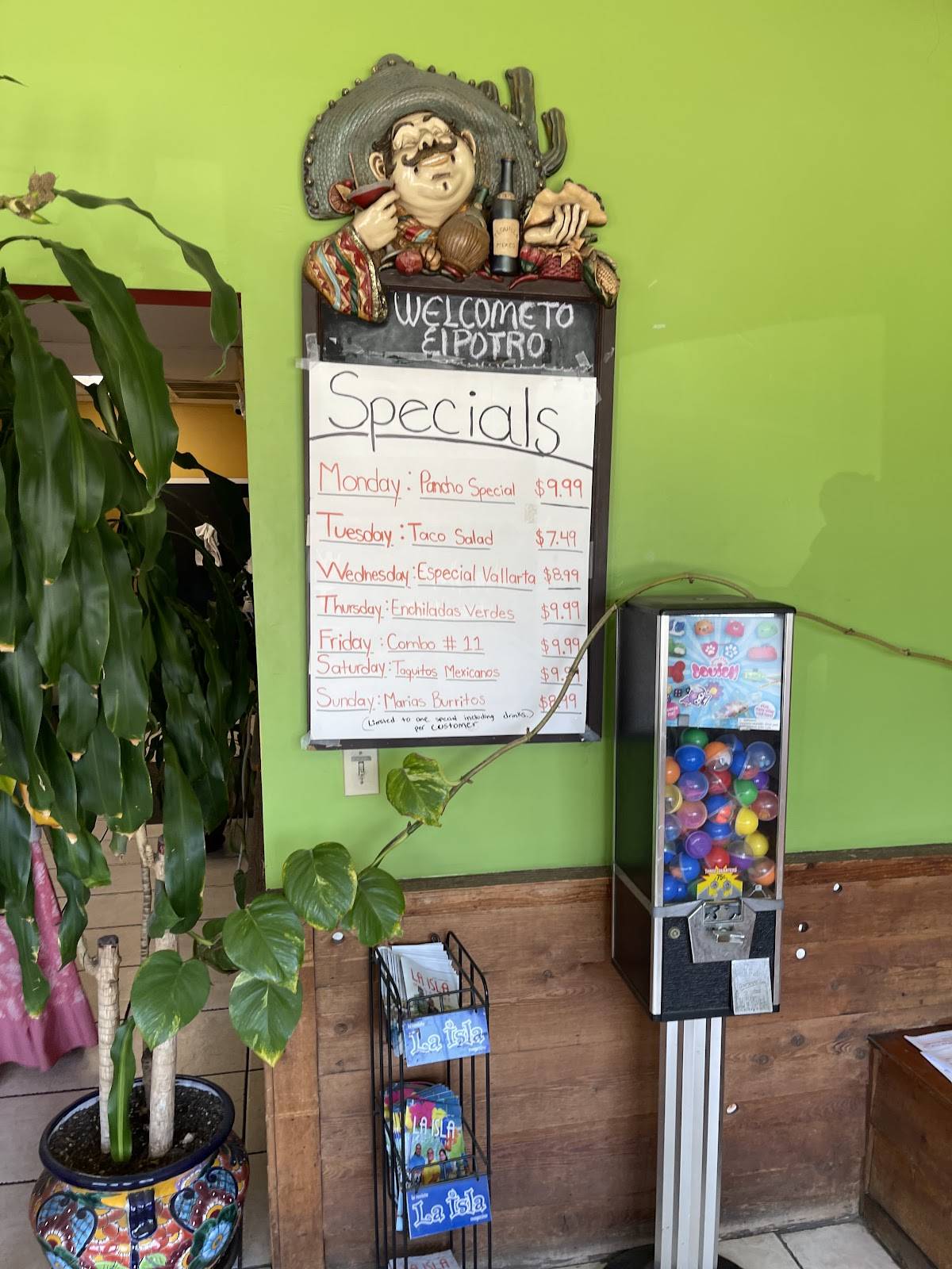El Potro Mexican Restaurant меню