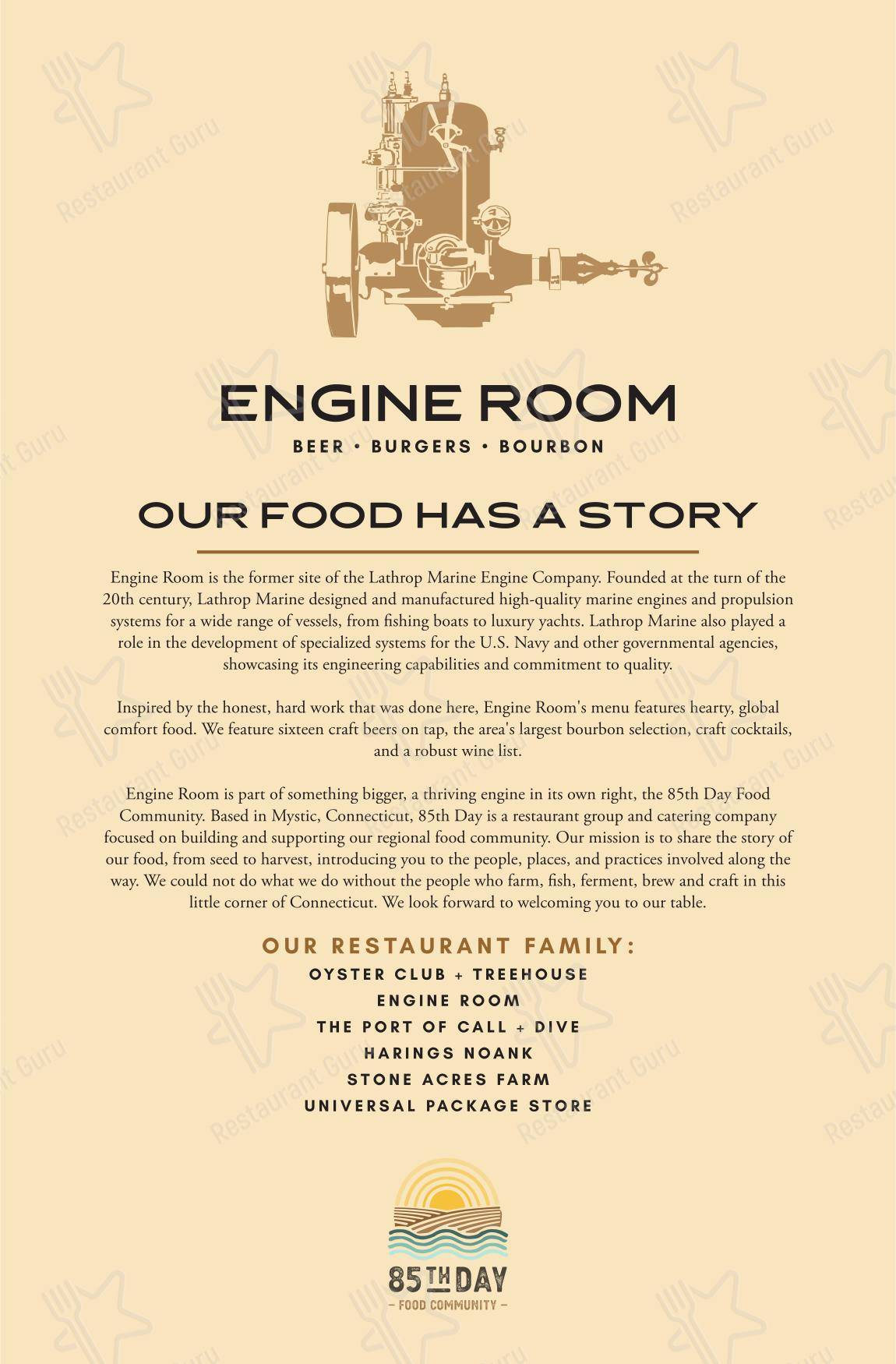 At Home Catering Menu ресторана Engine Room в Гротоне