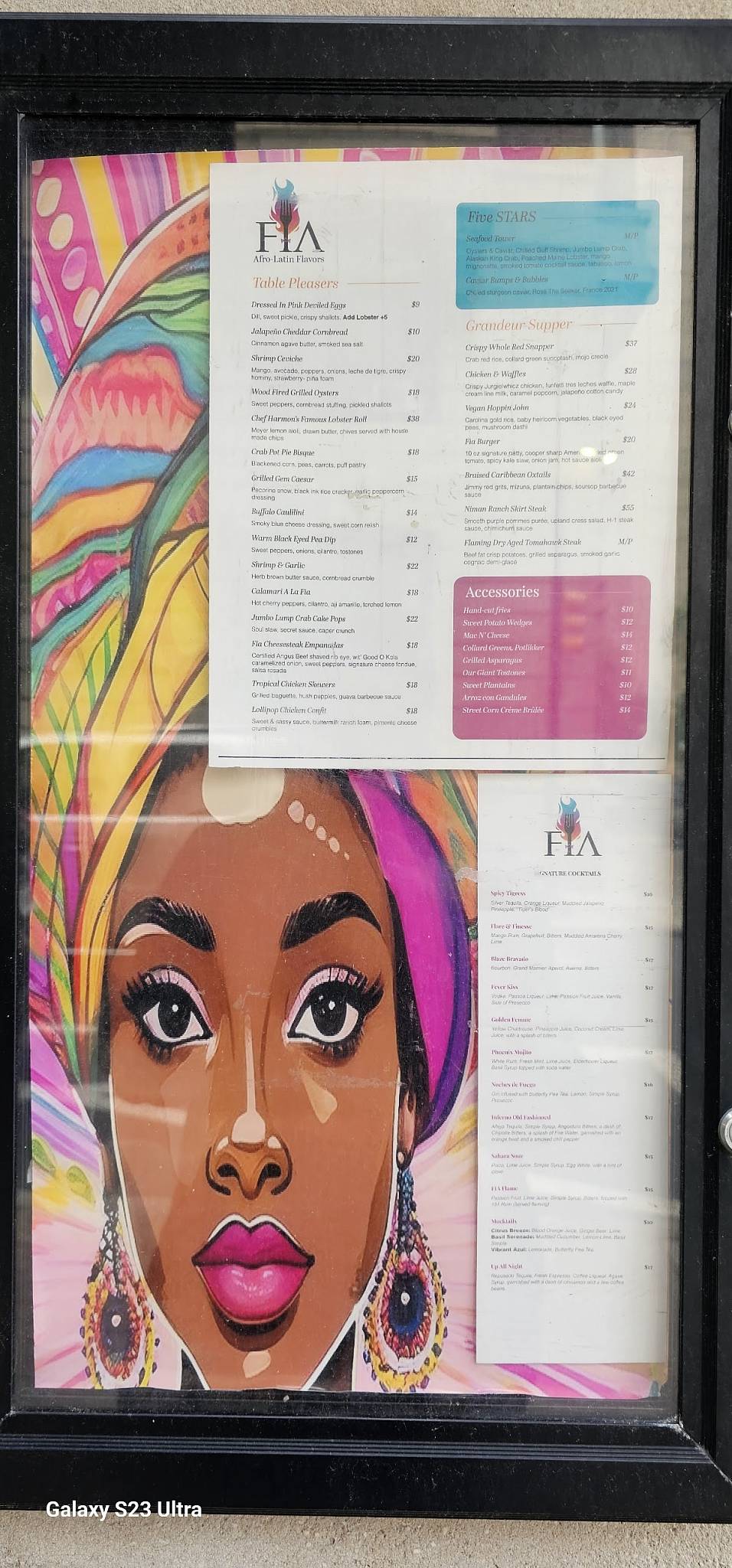 FIA меню