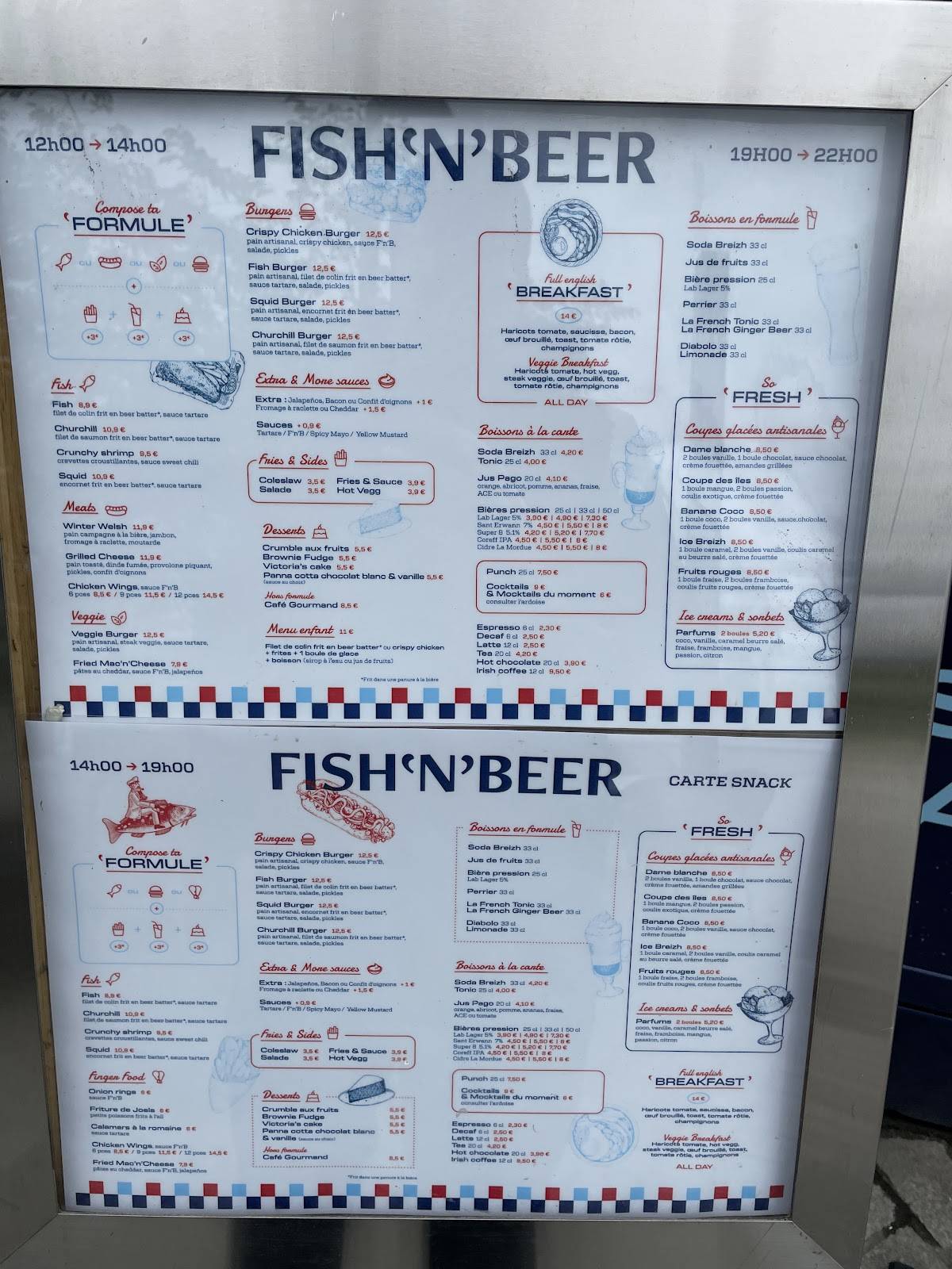 FISH'N'BEER · PUB & FOOD меню