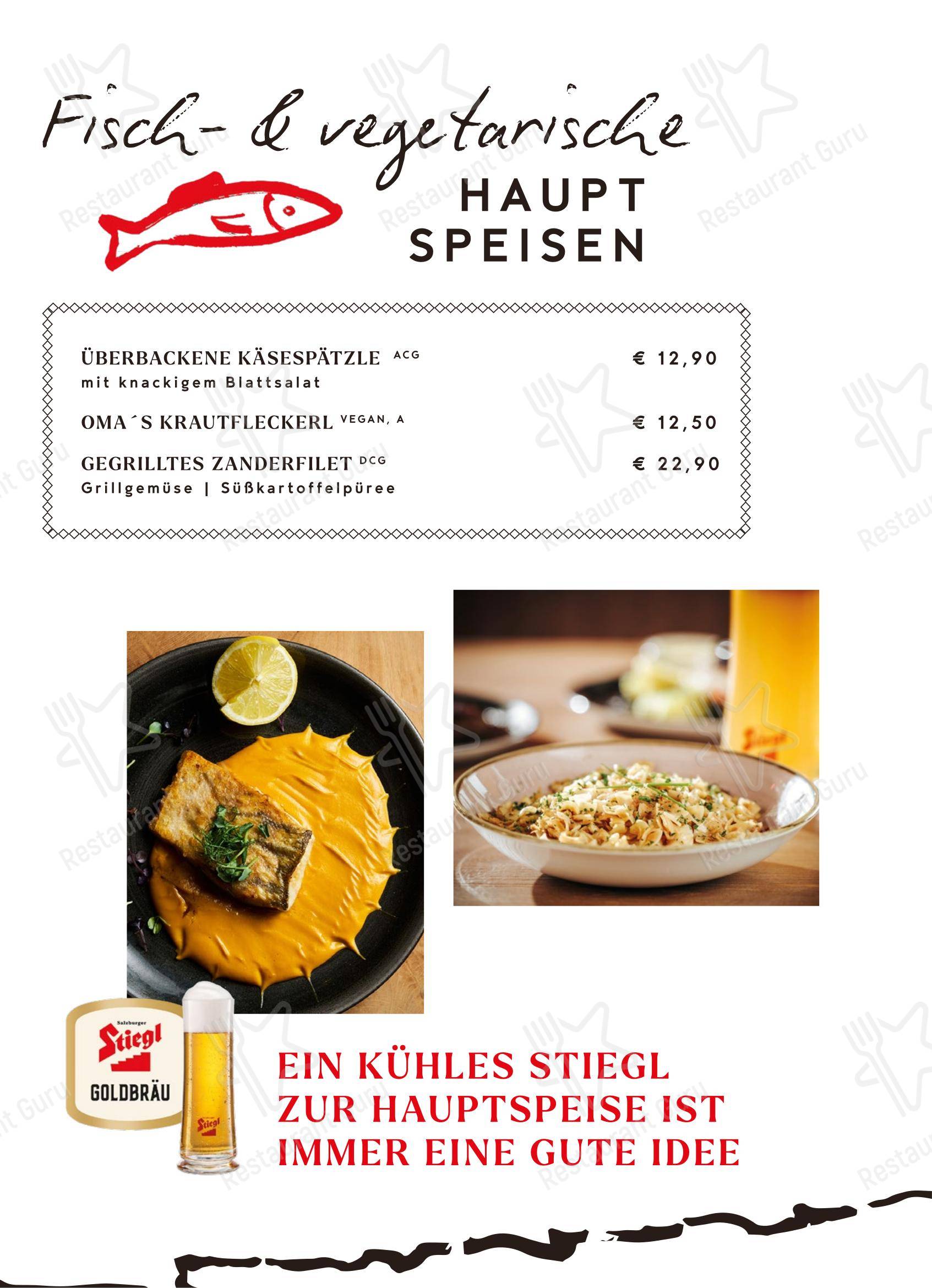 FREIHERZ в Вене - Меню