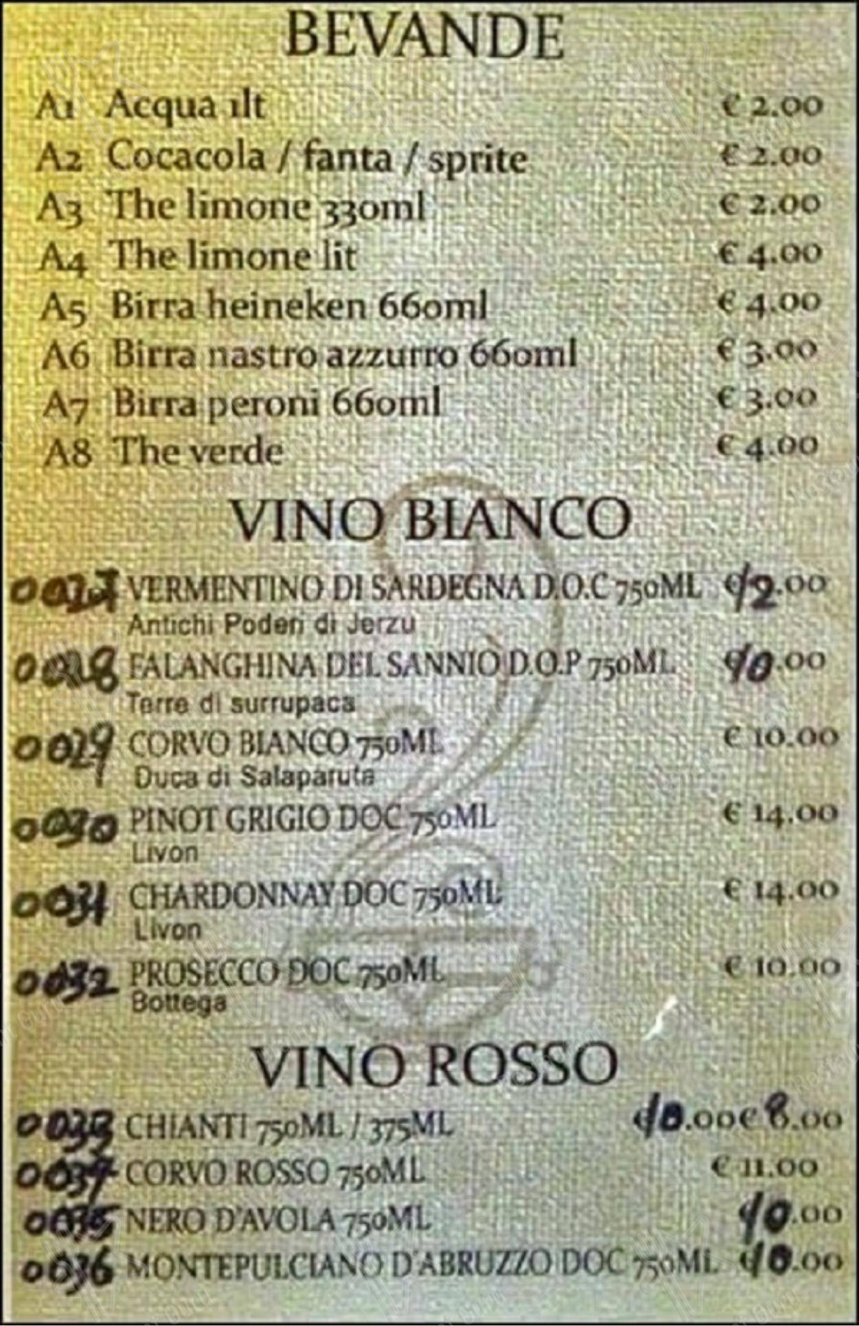 Fuhai 福海大酒店 ristorante cinese в Риме - Меню