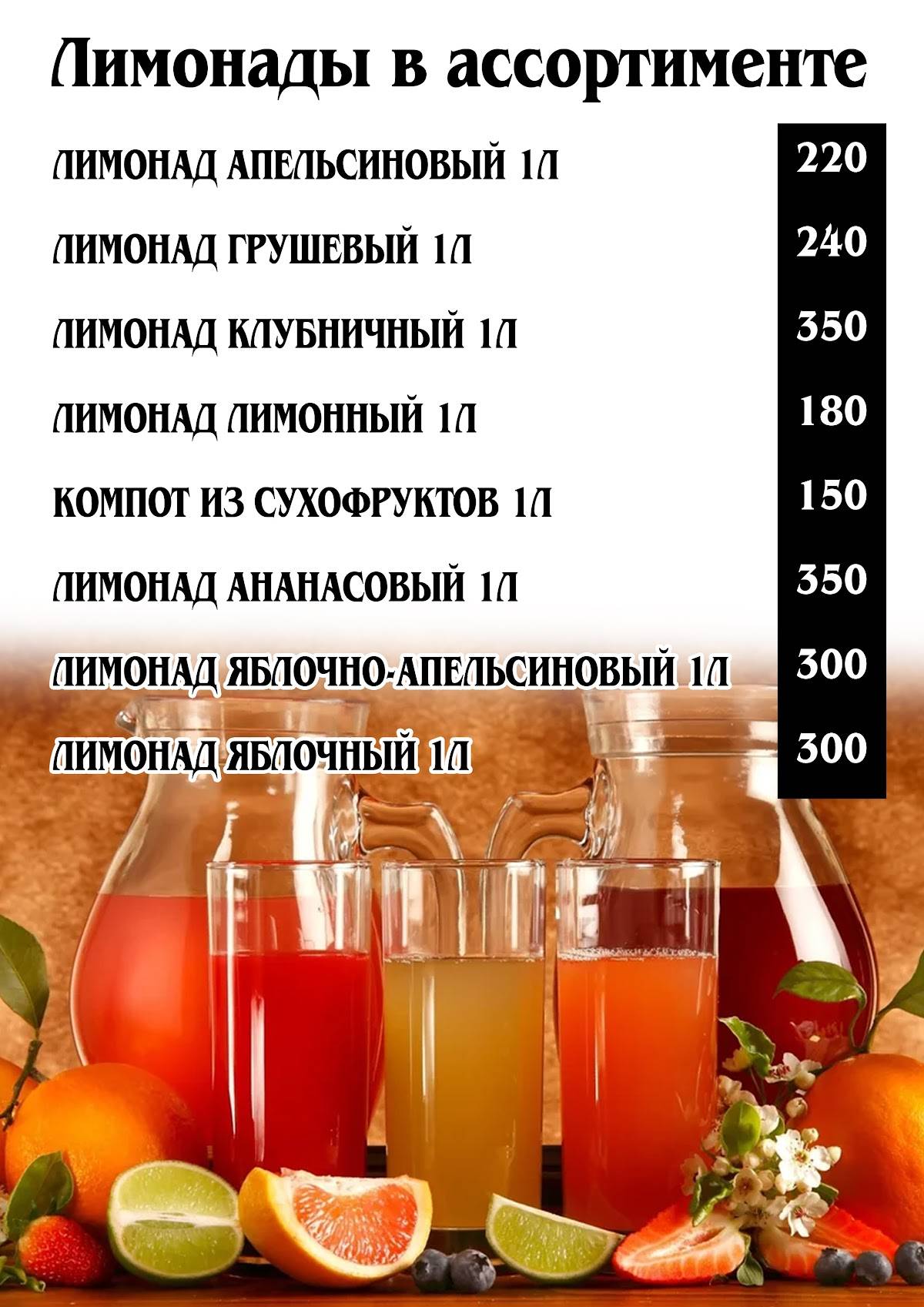 Кафе Фемели меню