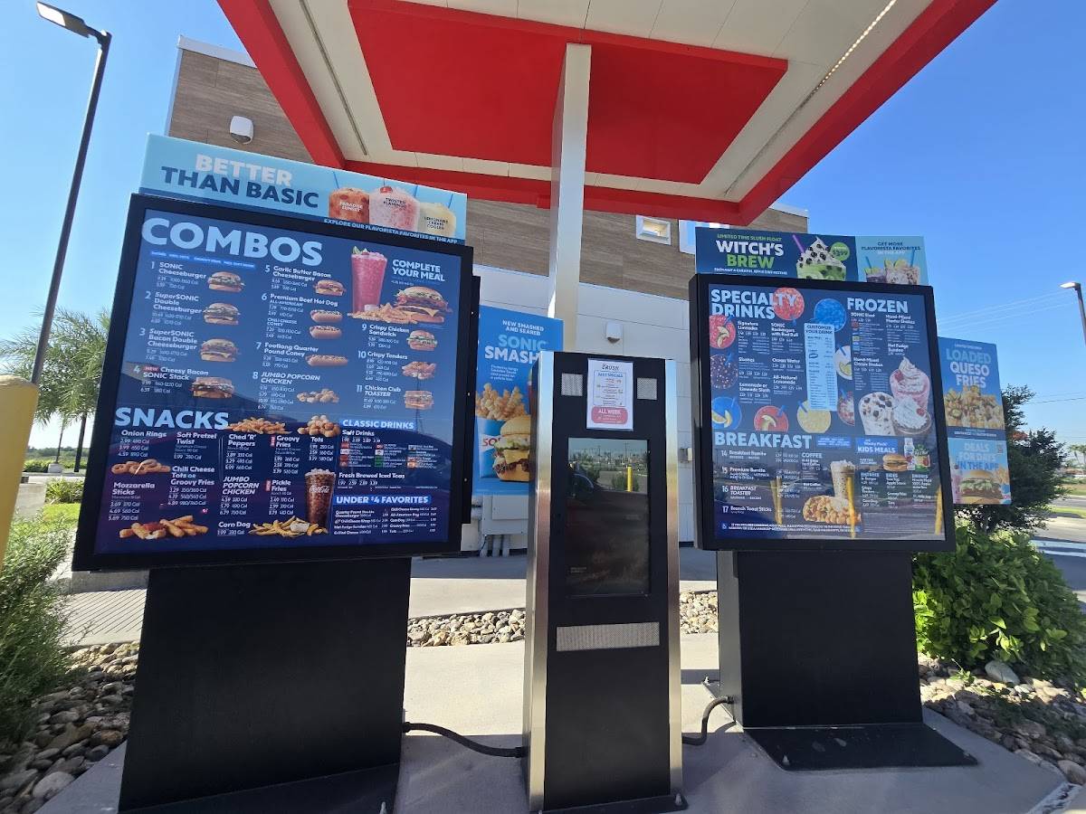 Sonic Drive-In меню