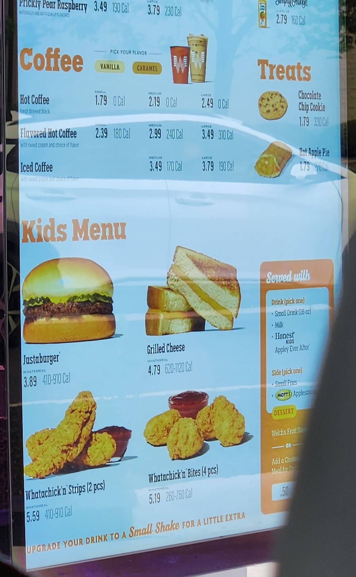 Whataburger меню