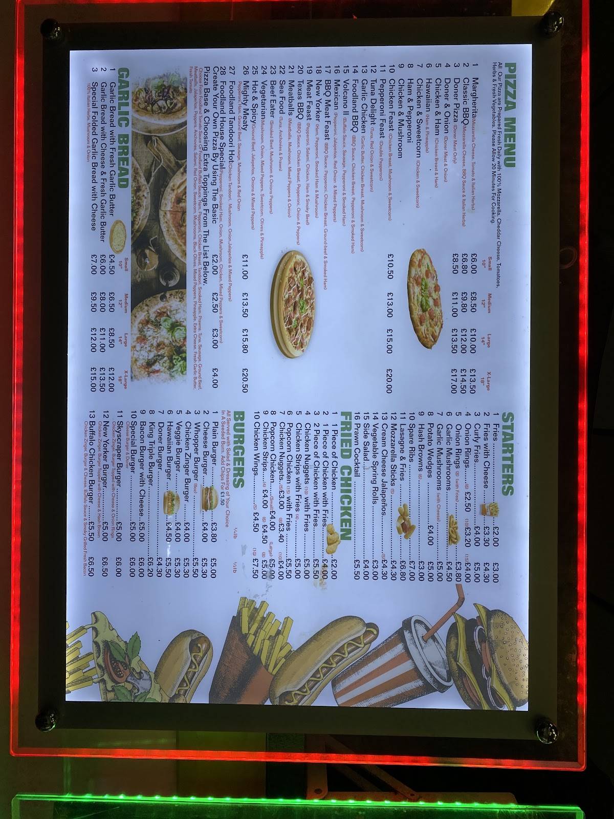 Food Land меню