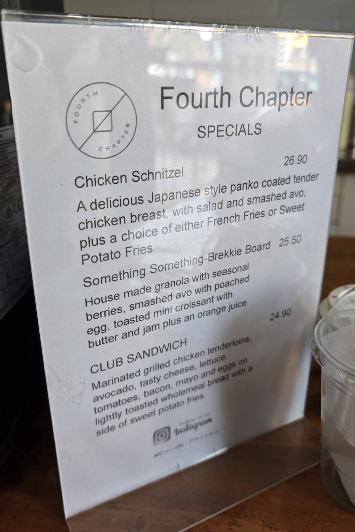 Fourth Chapter меню