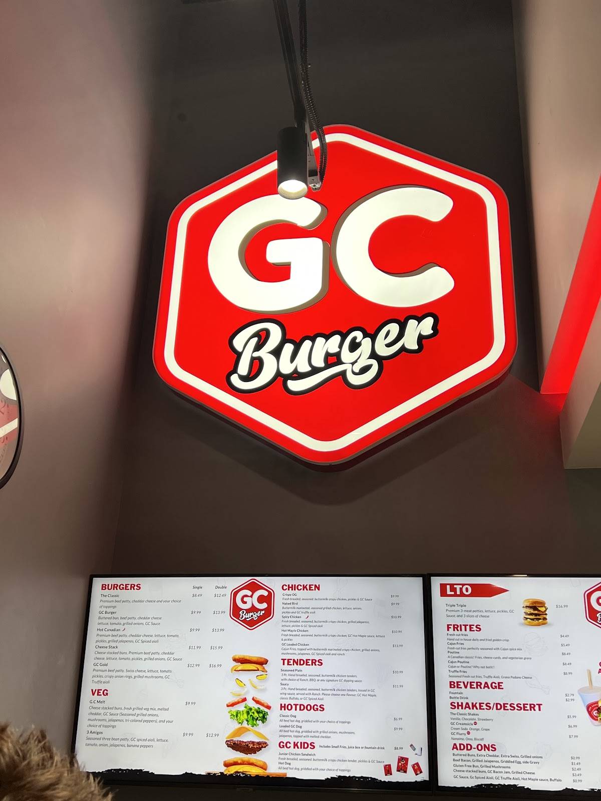 GC Burger Waterloo меню