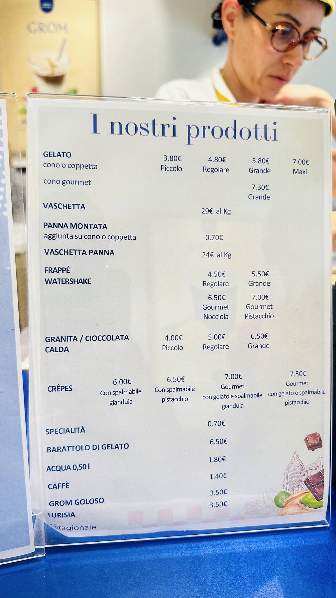 GROM меню