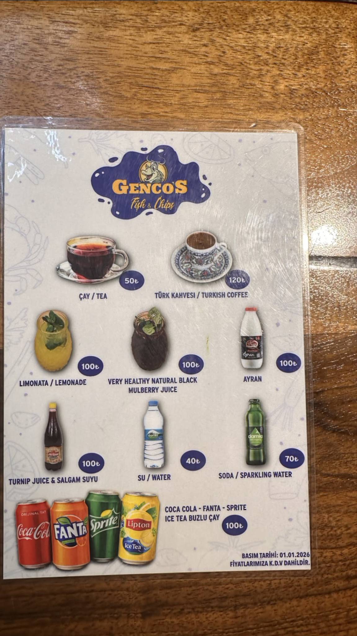 Genco’s Fish меню
