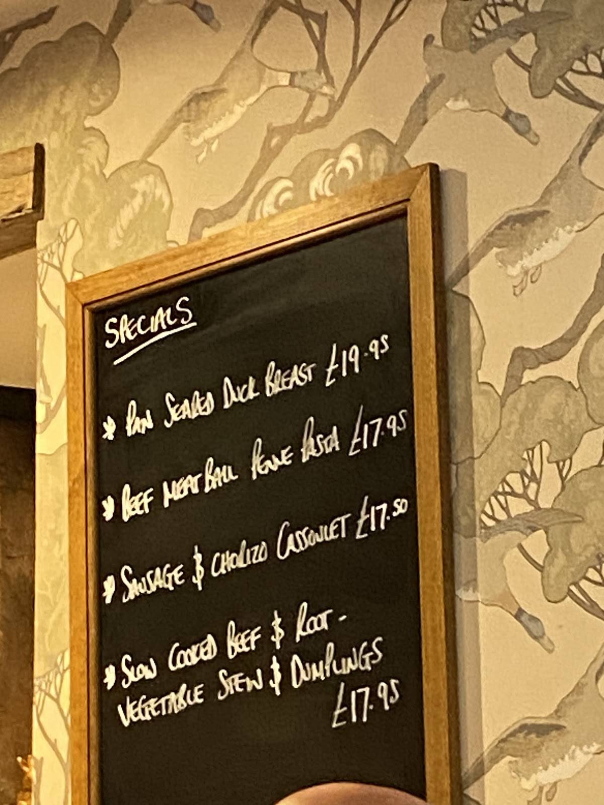 George & Dragon меню