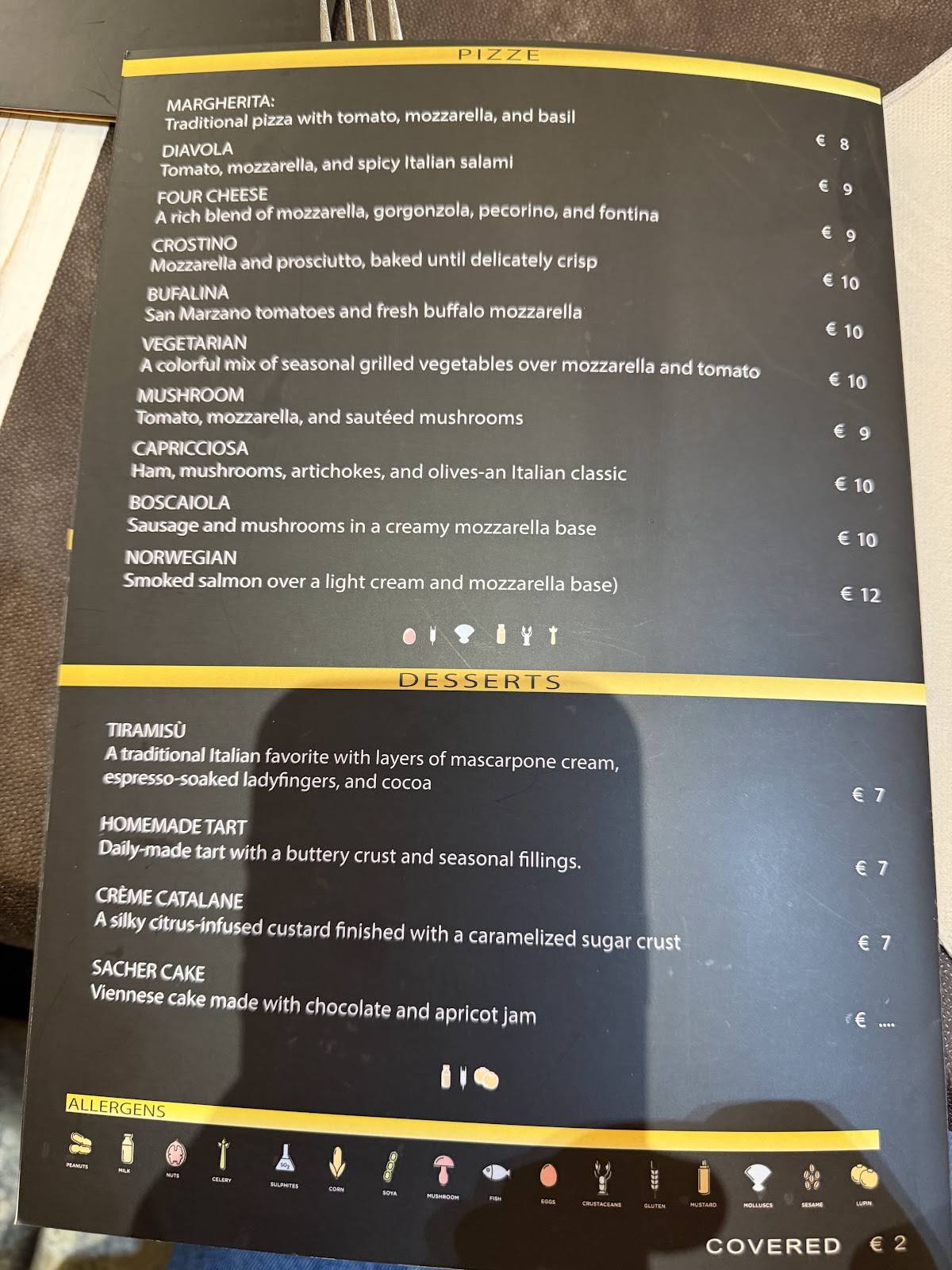 Gourmoso - Caffè Bistrot Ristorante меню