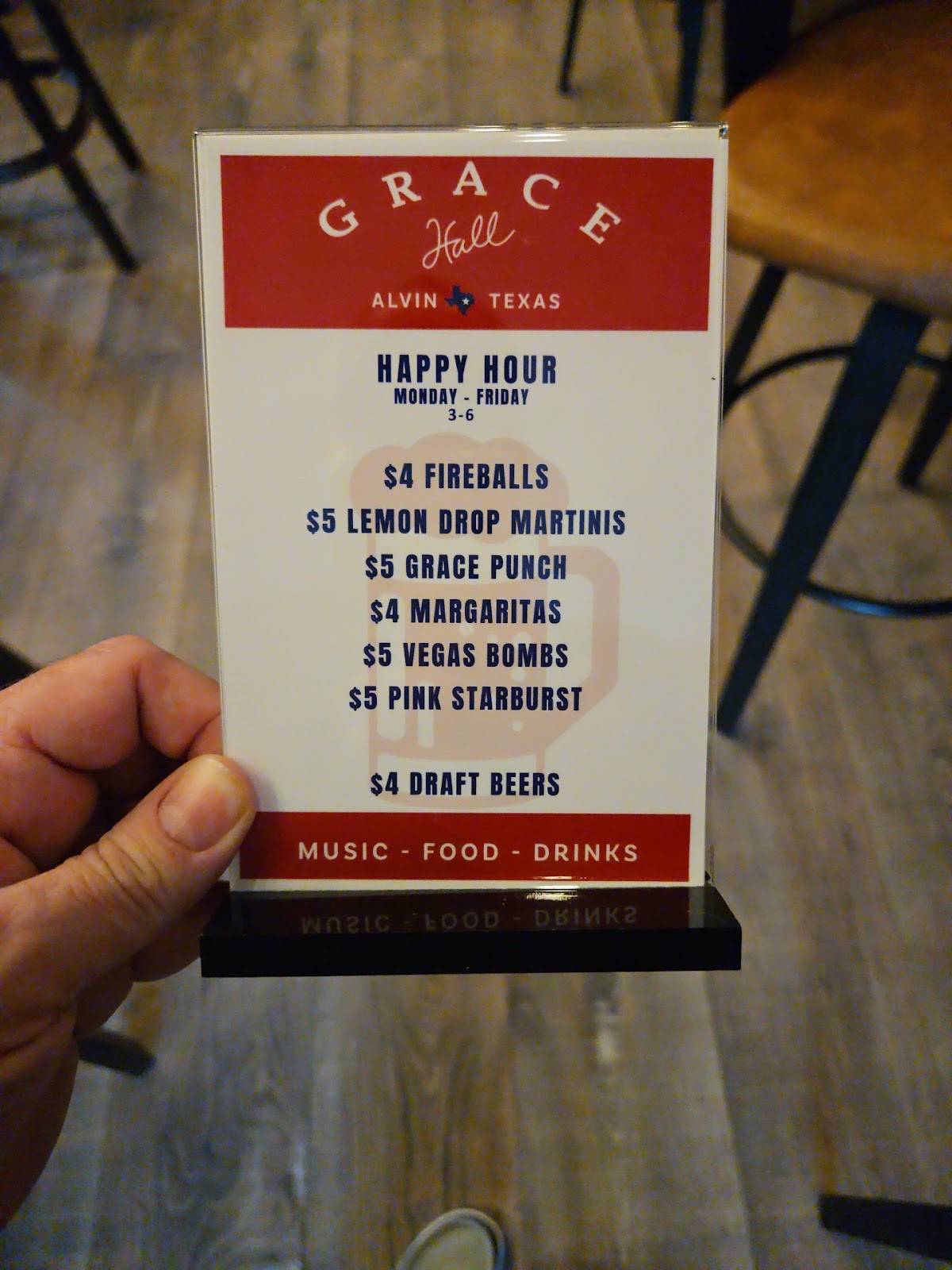 Grace Hall меню