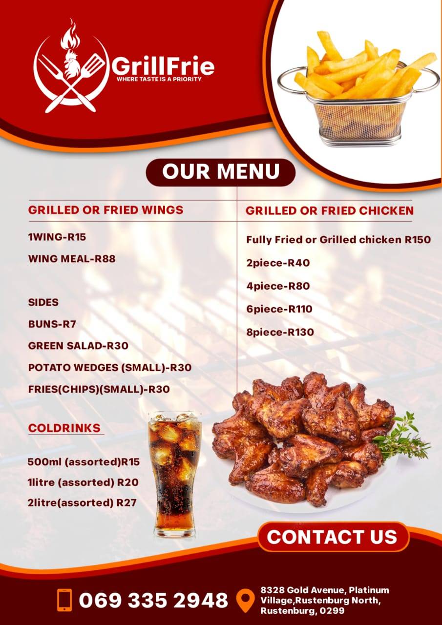 Grillfrie меню