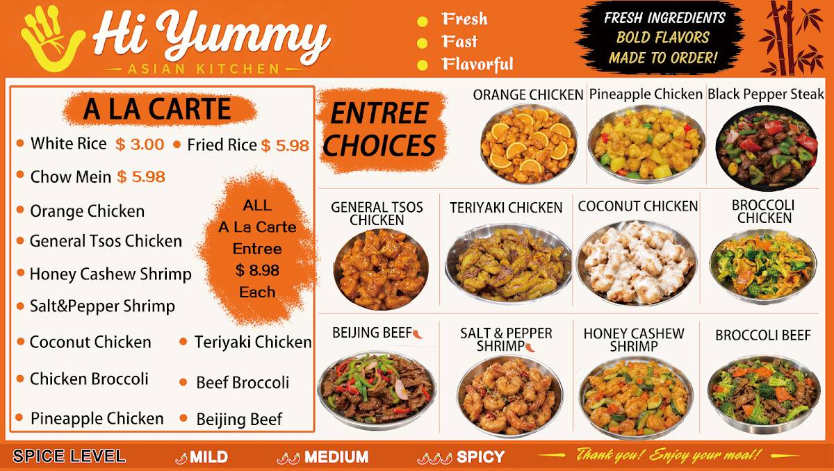 Hi Yummy Asian Kitchen меню
