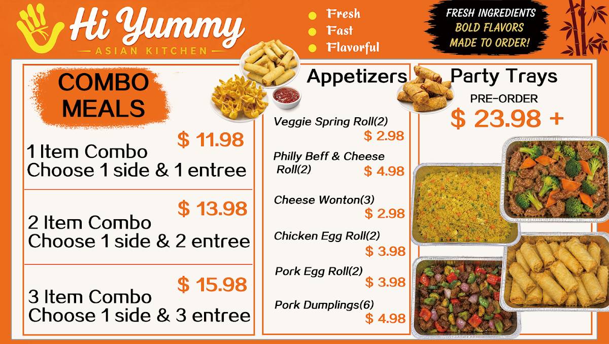 Hi Yummy Asian Kitchen меню