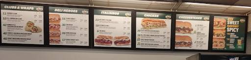 Subway меню