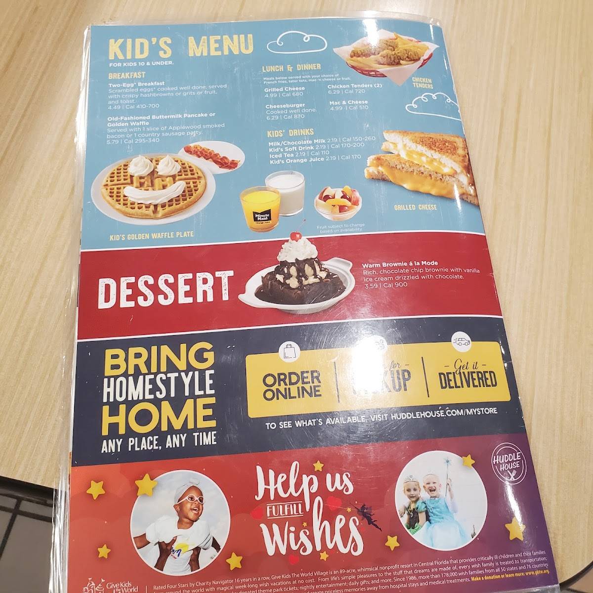 Huddle House меню