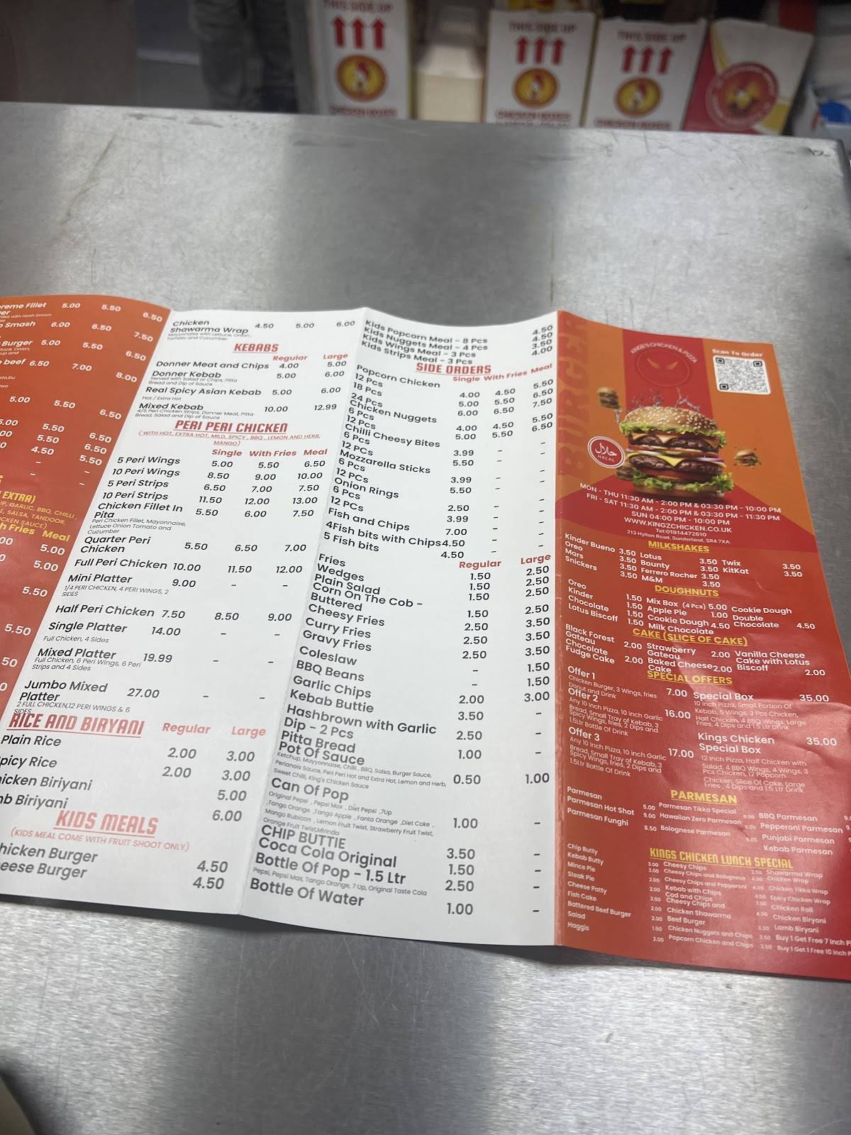 Hylton Kings's Chicken меню