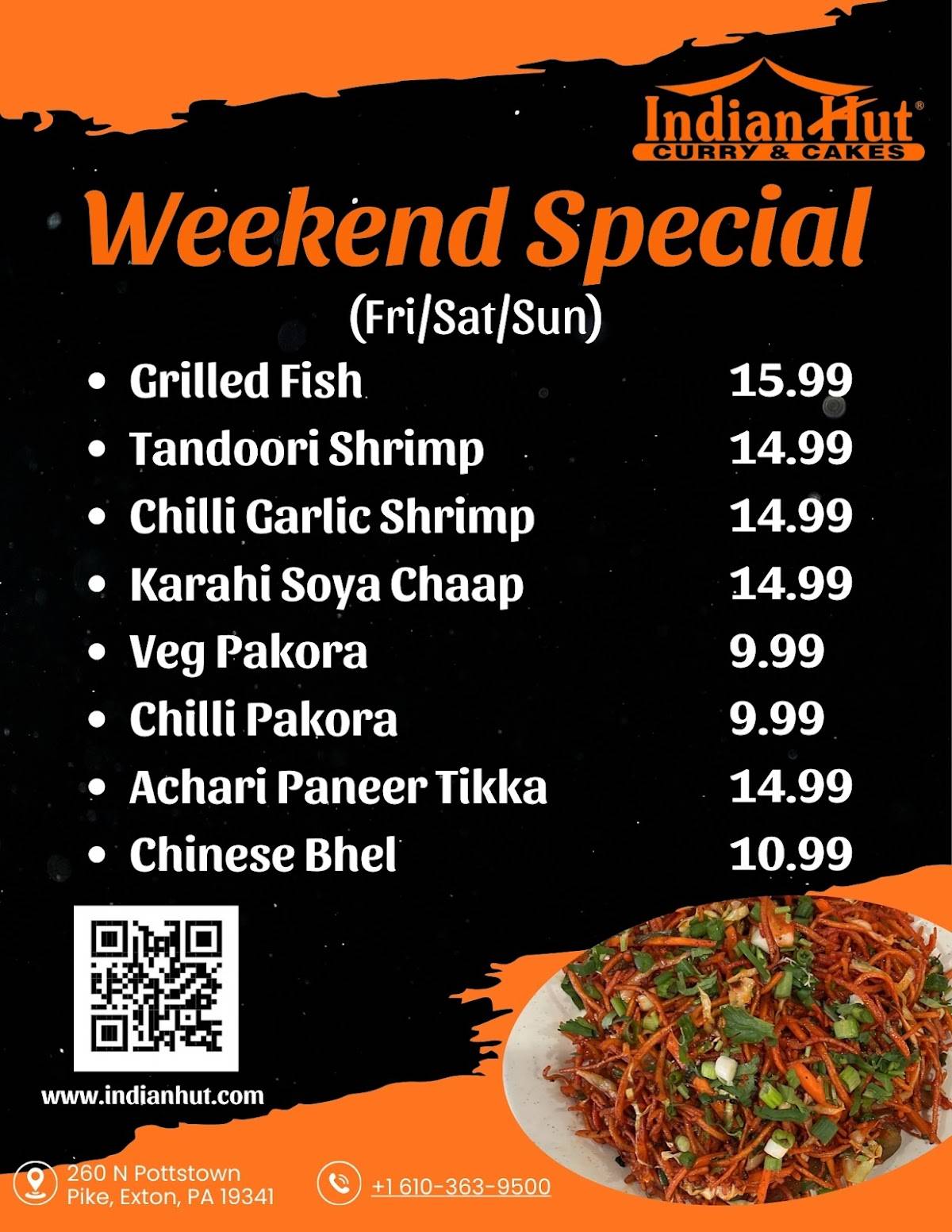 Indian Hut Exton меню