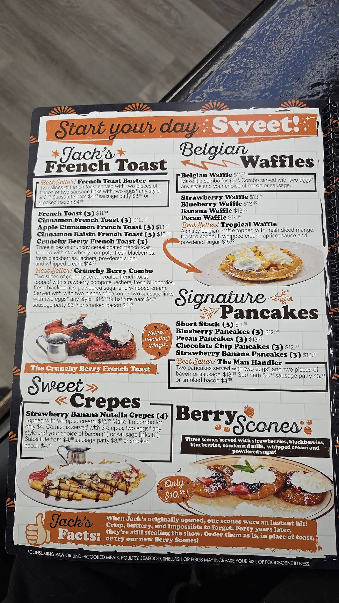 Jack's Cafe меню
