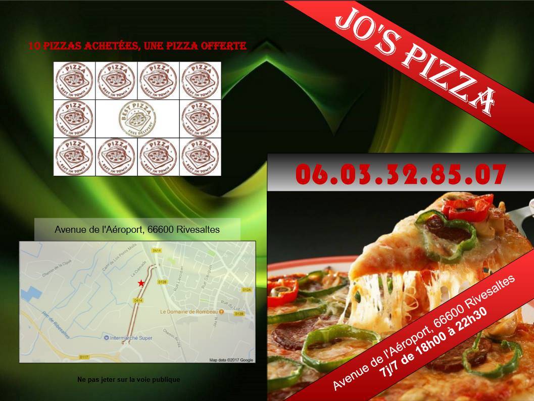 Jo's Pizza меню