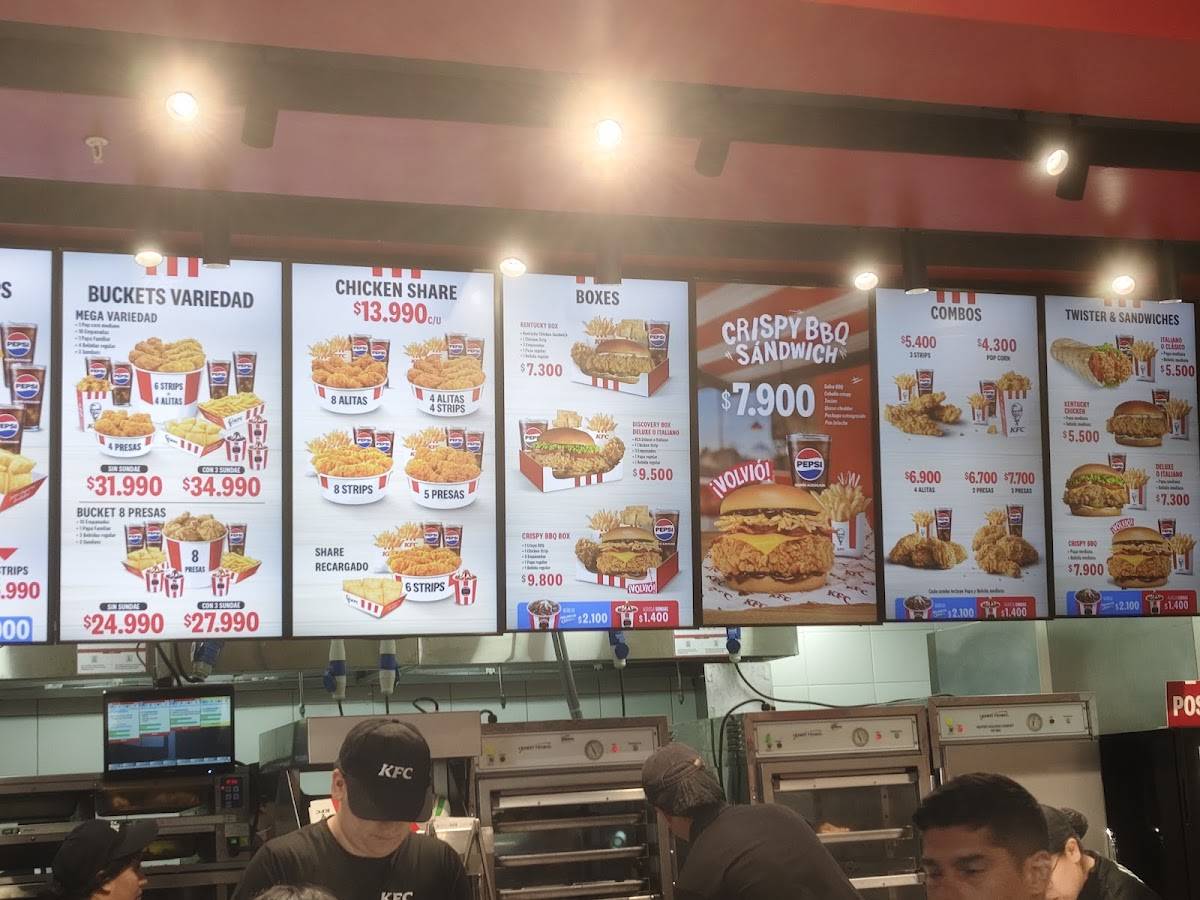 KFC меню