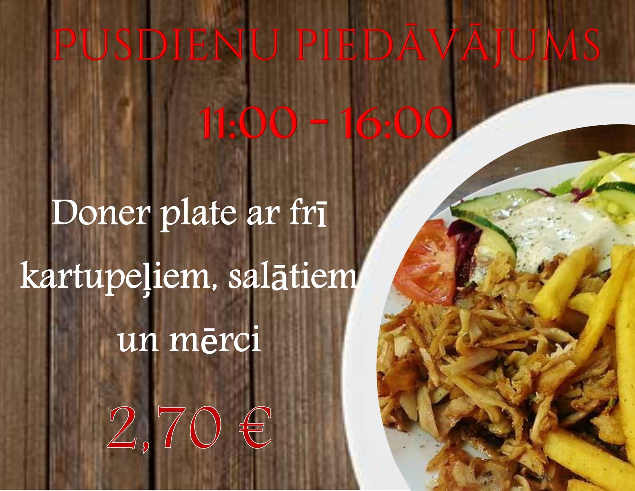 Kebab Stop Riga меню