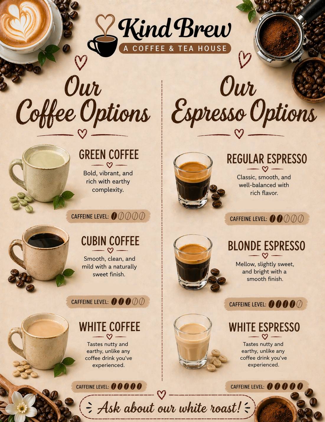 Kind Brew Coffee & Tea House меню