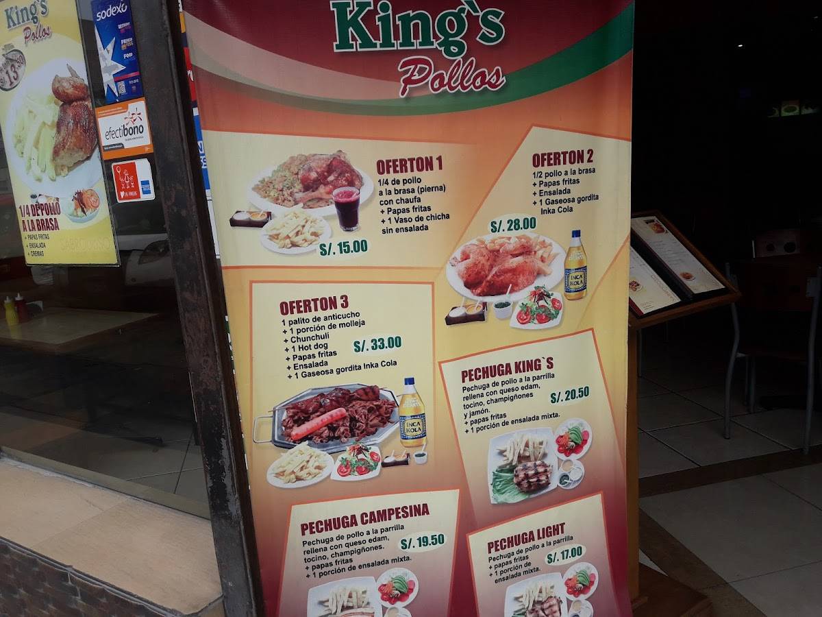 Kings Pollos меню