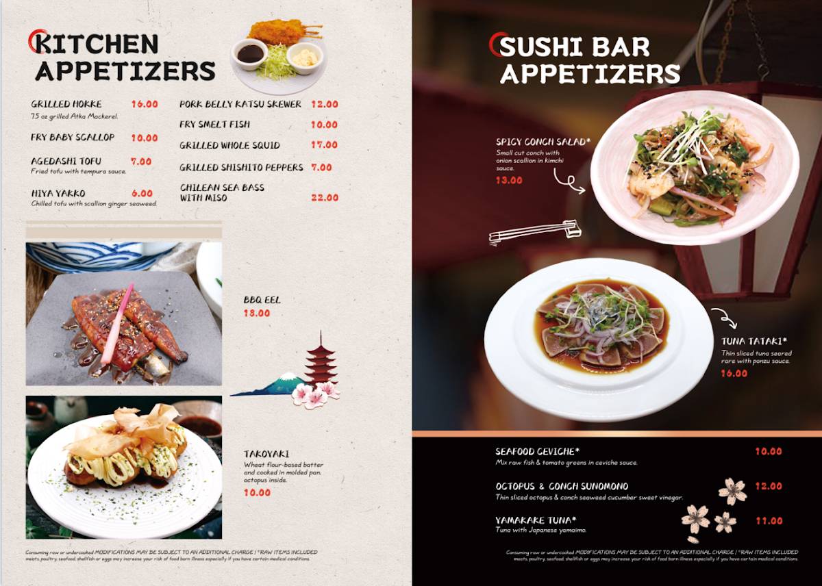 Kokoro Sushi меню