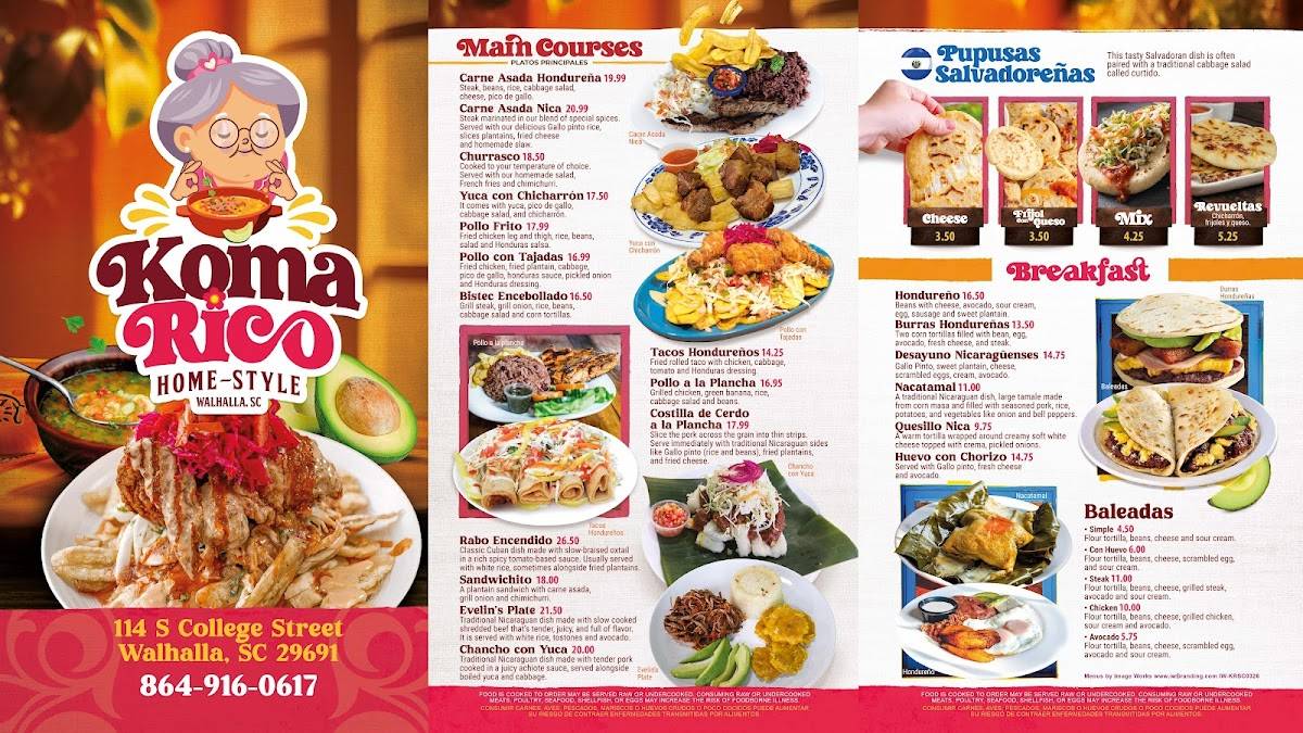 Koma Rico Homestyle меню