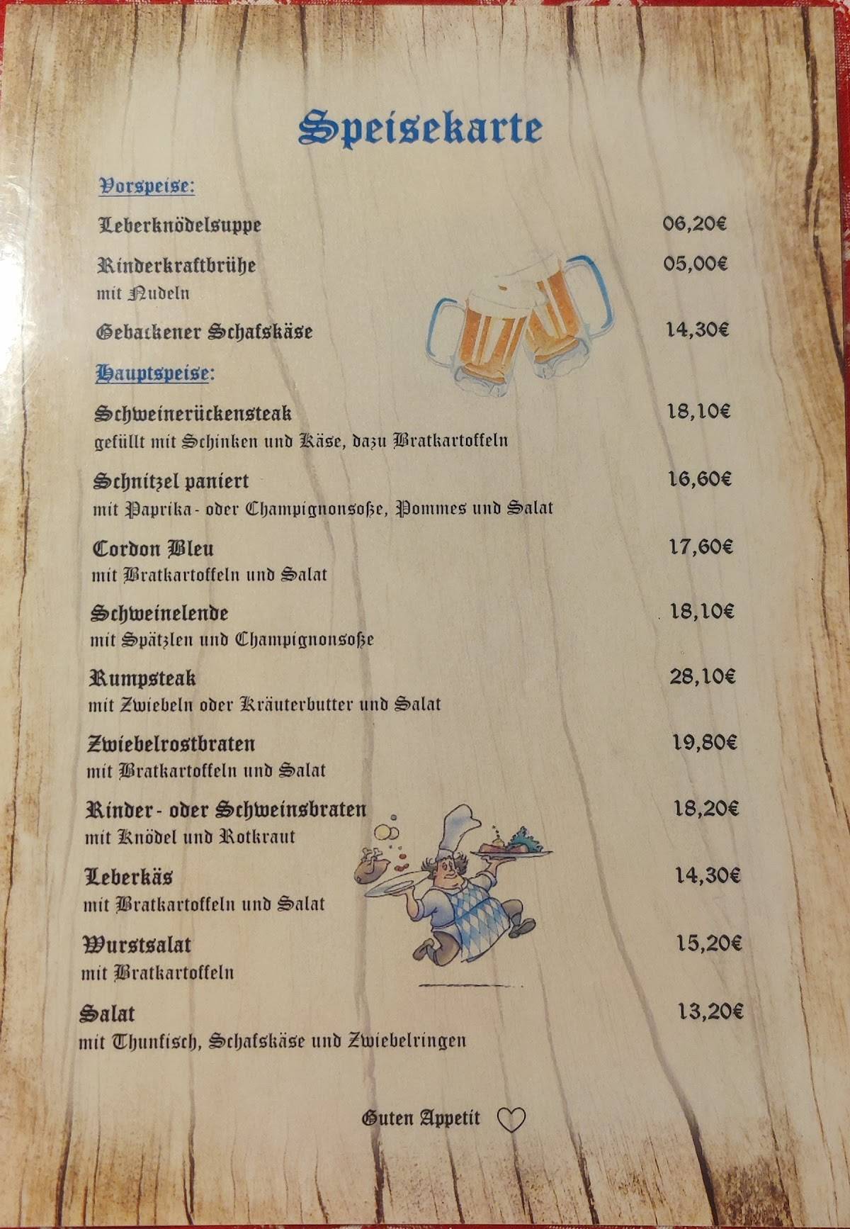 Königlich Bayrische Stuben меню