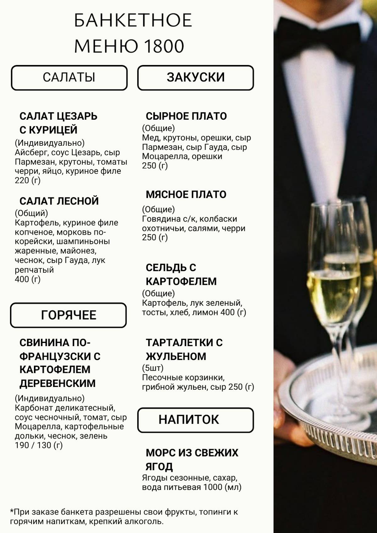 Авокадо меню
